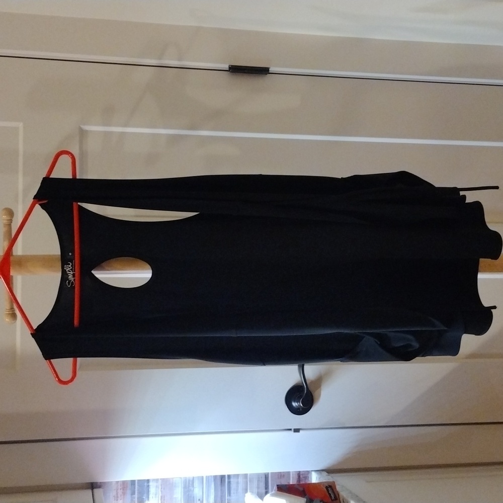 Sympli Black front tie vest size 12